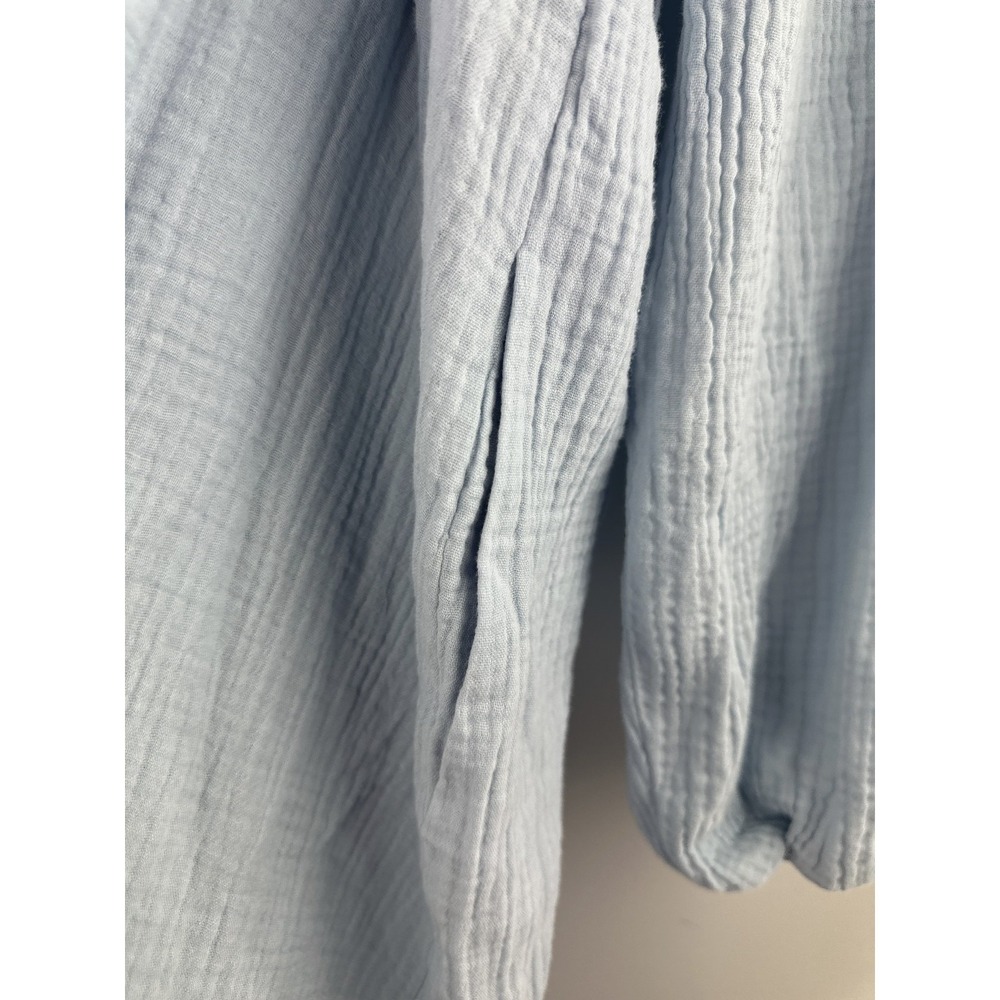 NWT J. Crew Soft Gauze Blue Cotton Smocked Square Neck Mini Dress XLT XL Tall - Picture 11 of 15